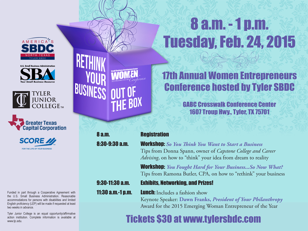 Women Entrepreneurs Conference Tyler Small Business Development Center